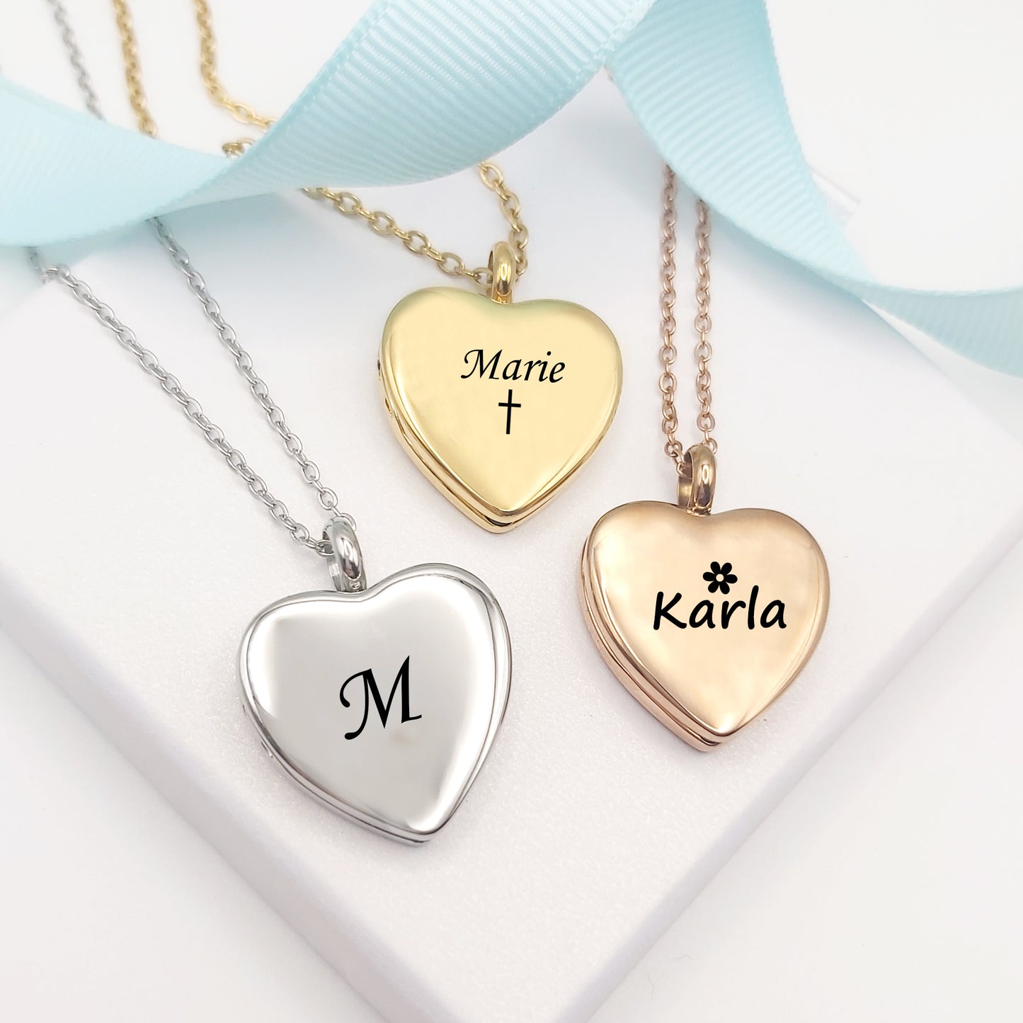 Heart locket for girls with photos.