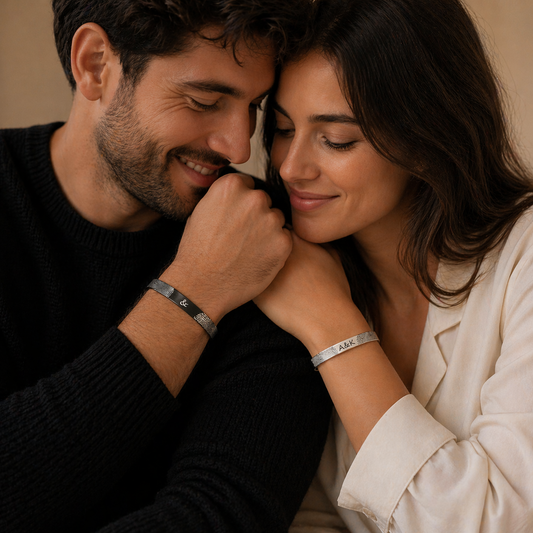 Bracelet d'empreintes digitales personnalisé pour hommes et femmes