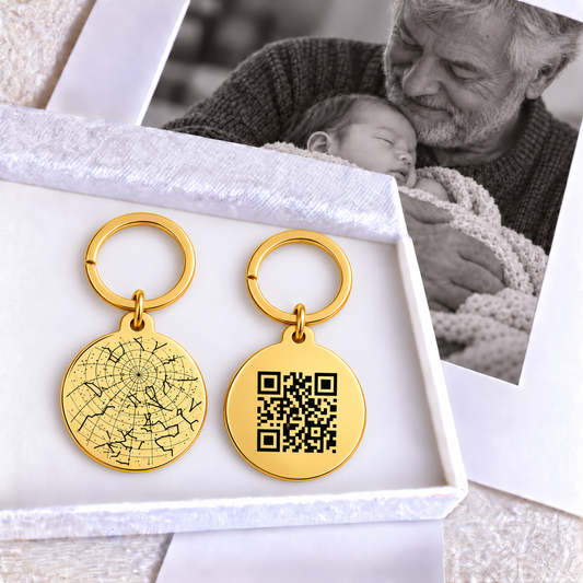 Their First Stars & Sounds — Custom Baby Star Map Keychain