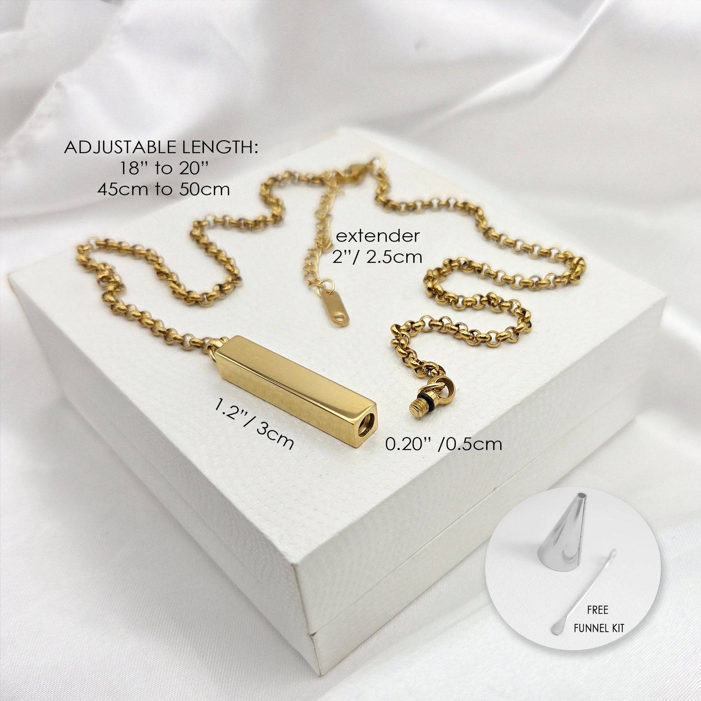 Custom thumbprint urn bar necklace for human ashes. - mobimomentos