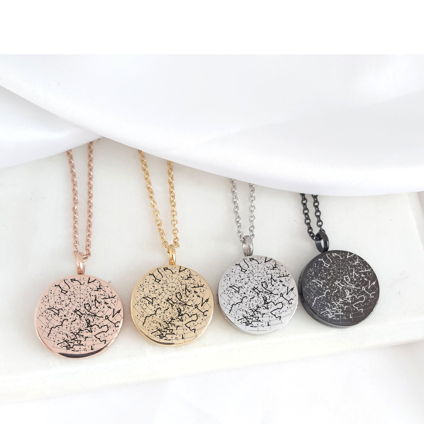 Custom star map locket with photo