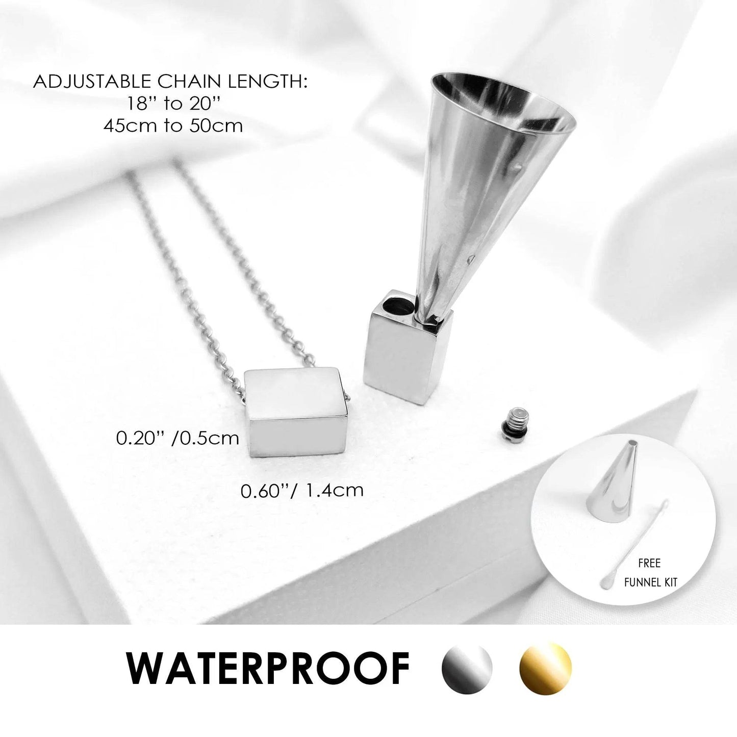 Rectangle thumbprint urn necklace for human ashes. - mobimomentos