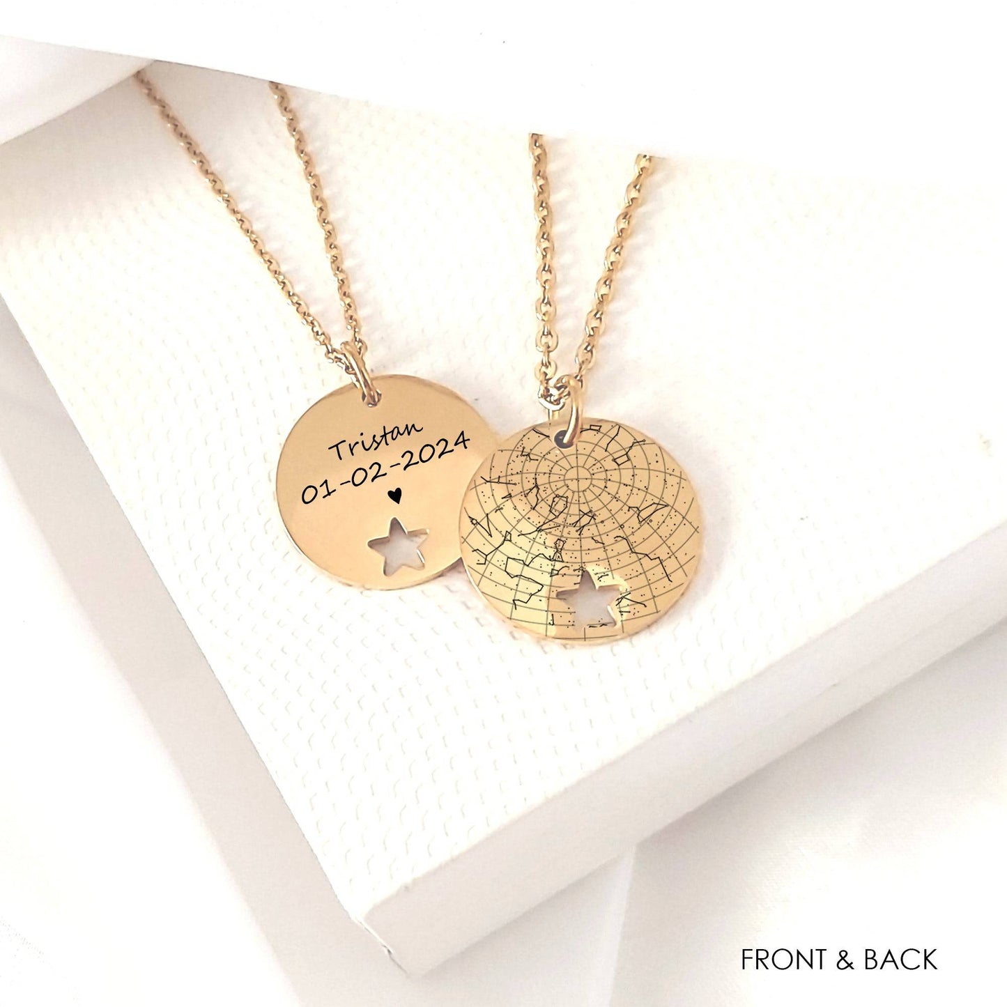 Custom star map necklace for mom and grandma - mobimomentos