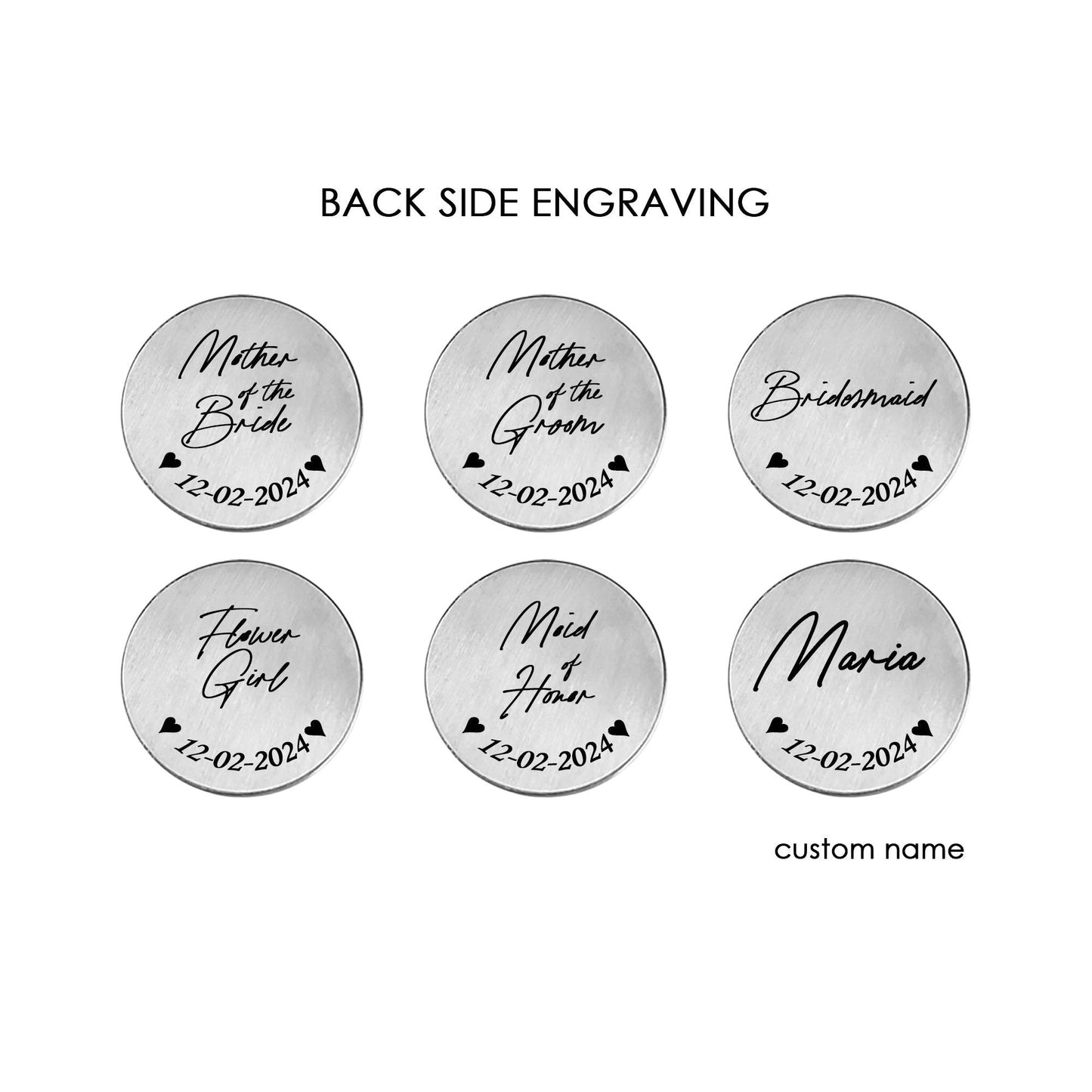 Personalized birth flower necklace for bridesmaids - mobimomentos