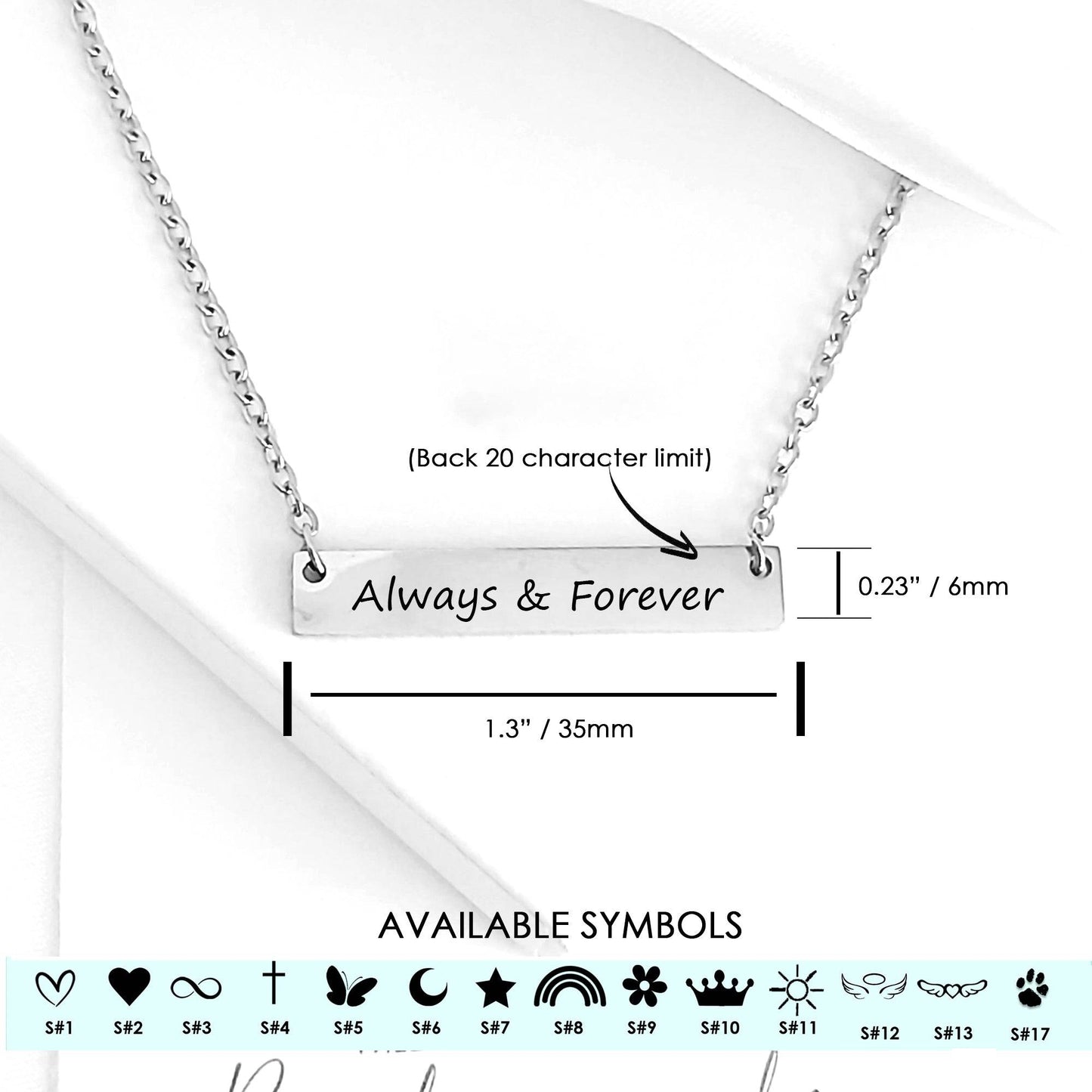 Custom thumbprint bar necklace - mobimomentos