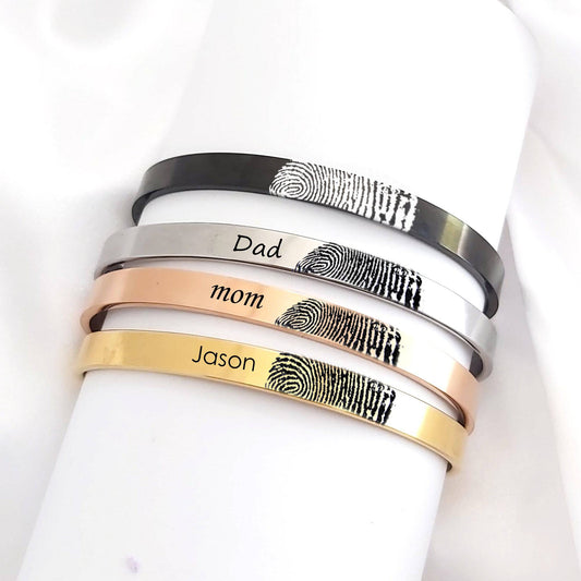 Custom fingerprint bracelet for men and women - mobimomentos