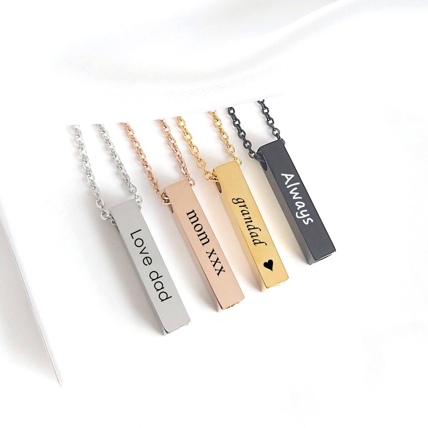 Personalized cremation bar urn necklace for ashes. - mobimomentos