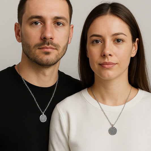 Custom thumbprint necklace for men and women.