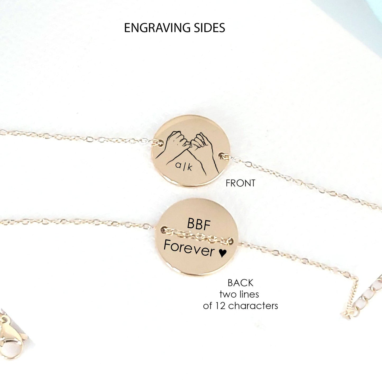 Custom pinky promise bracelet for best friend - mobimomentos