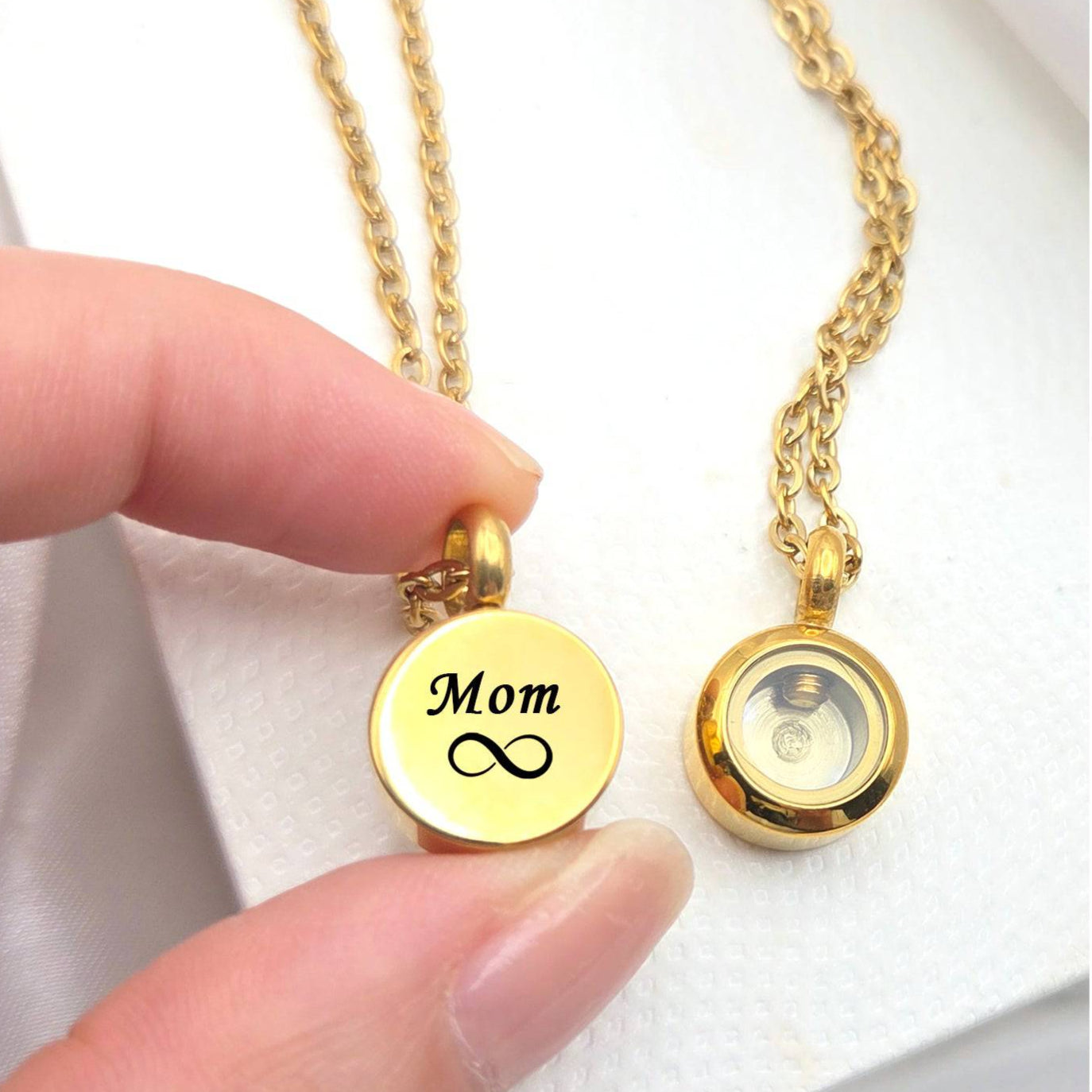 Personalized cremation urn necklace for human ashes or hair. - mobimomentos