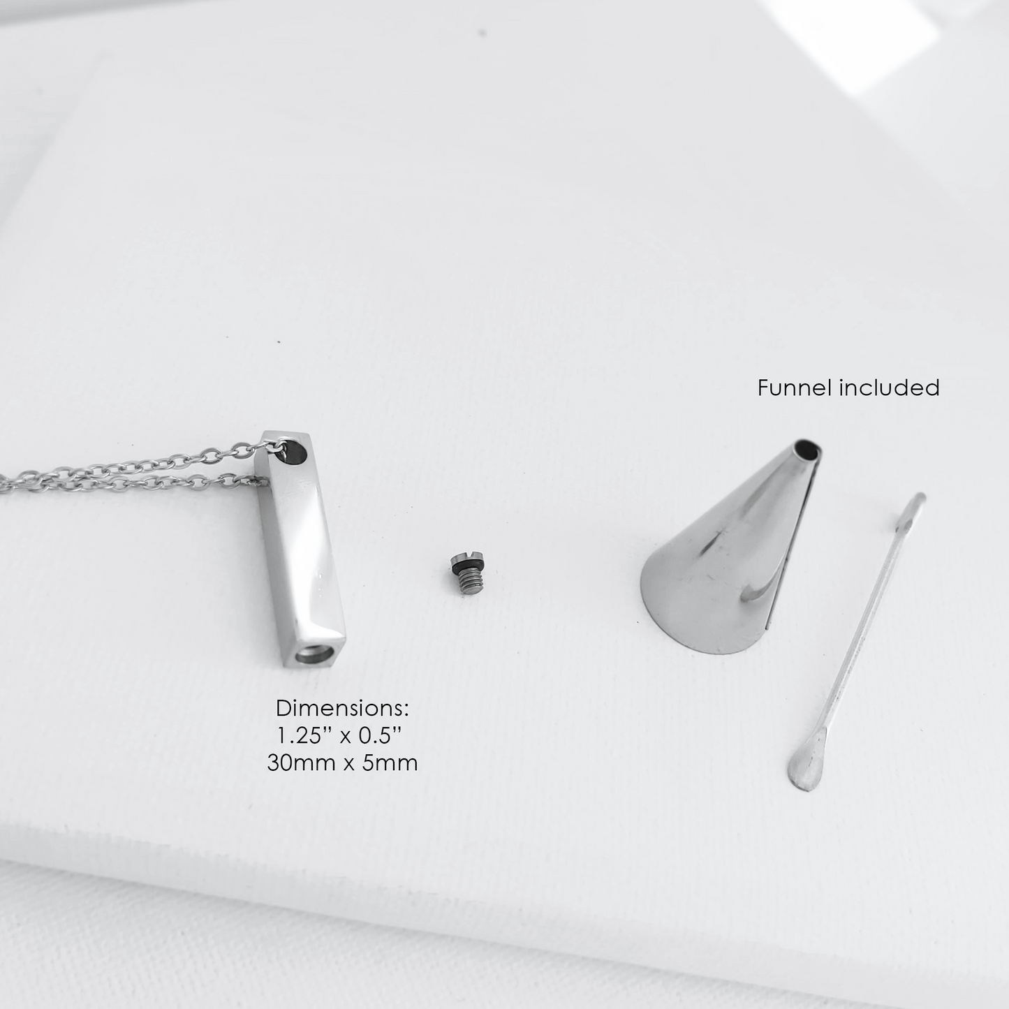 Own handwriting urn necklace for human ashes.