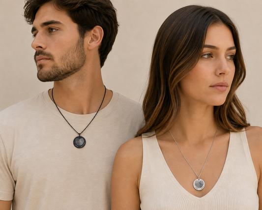 Collier d'empreinte digitale personnalisé pour elle et lui