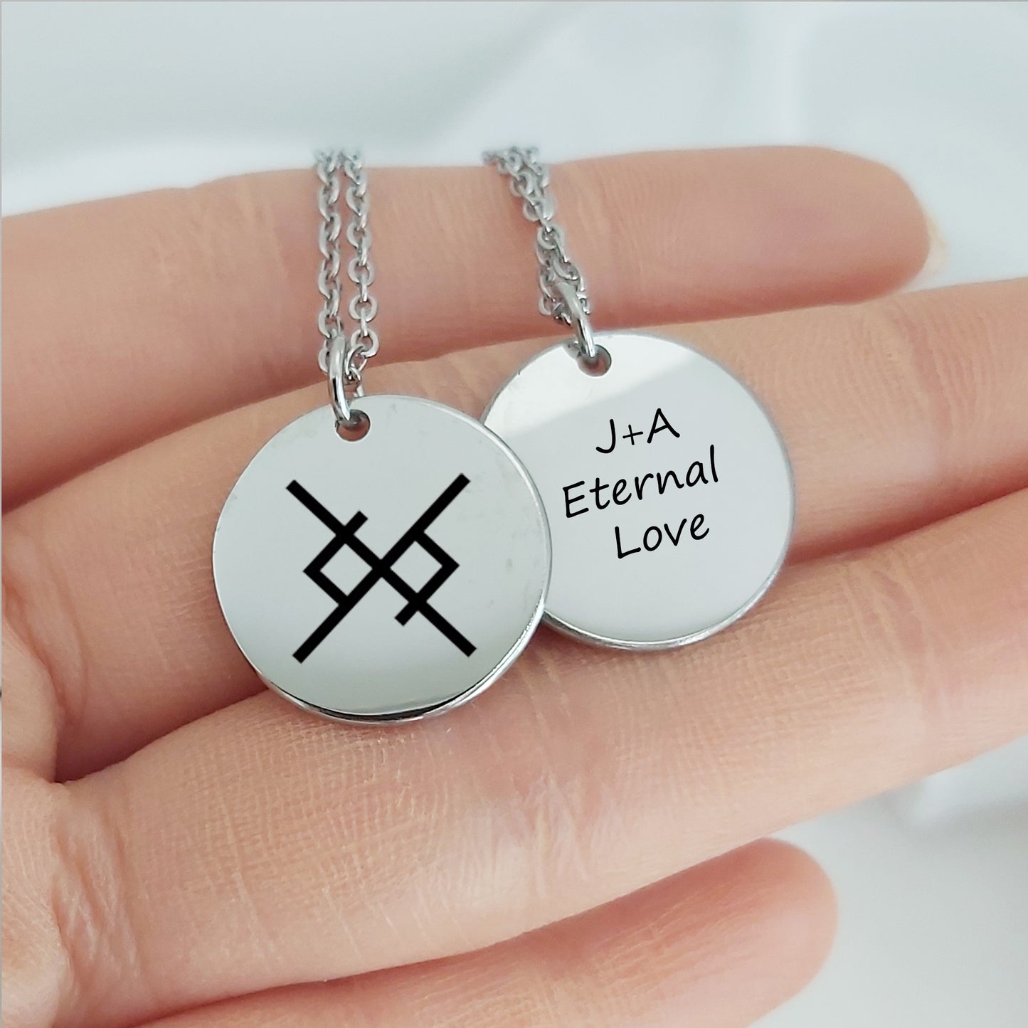 Viking love couples necklace