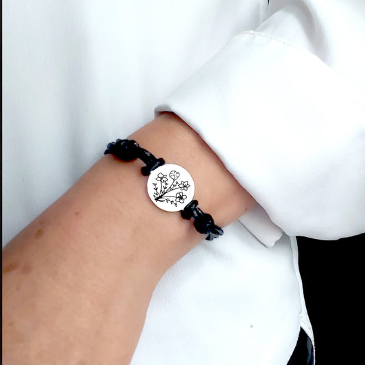 Birth flower bouquet bracelet for mom and grandma