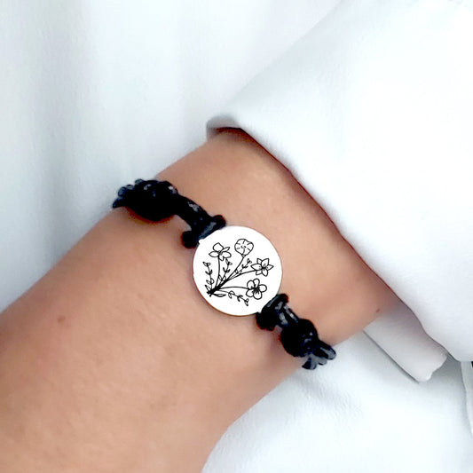 Rooted in your love - Birth flower bouquet bracelet