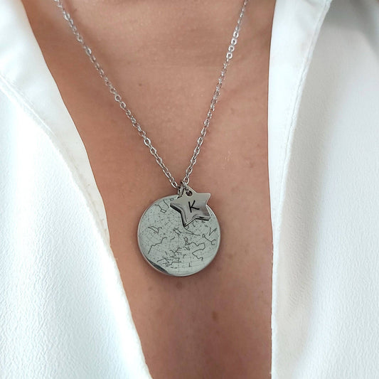 Custom star map necklace for her - mobimomentos