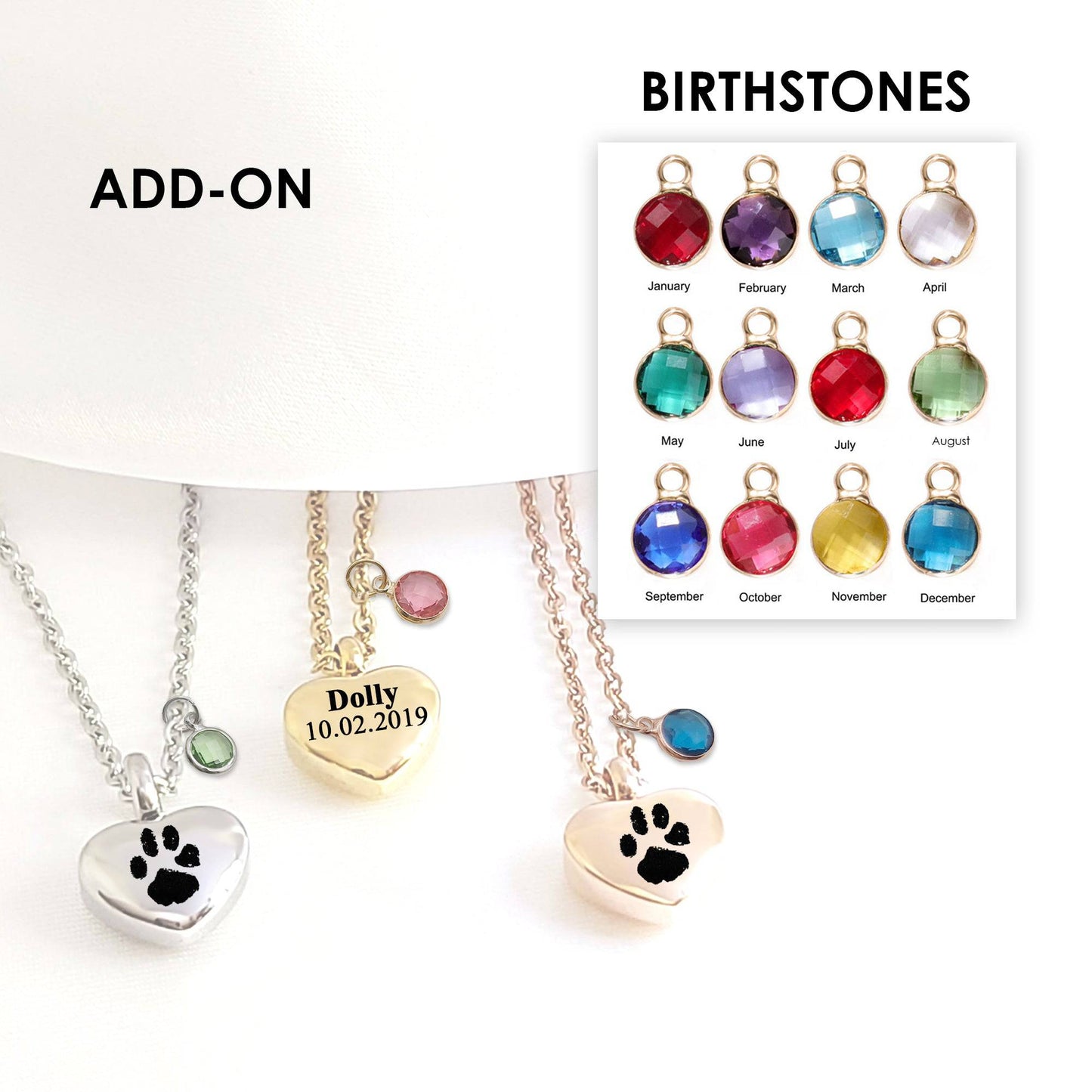 Dog paw print cremation heart urn necklace for ashes. - mobimomentos