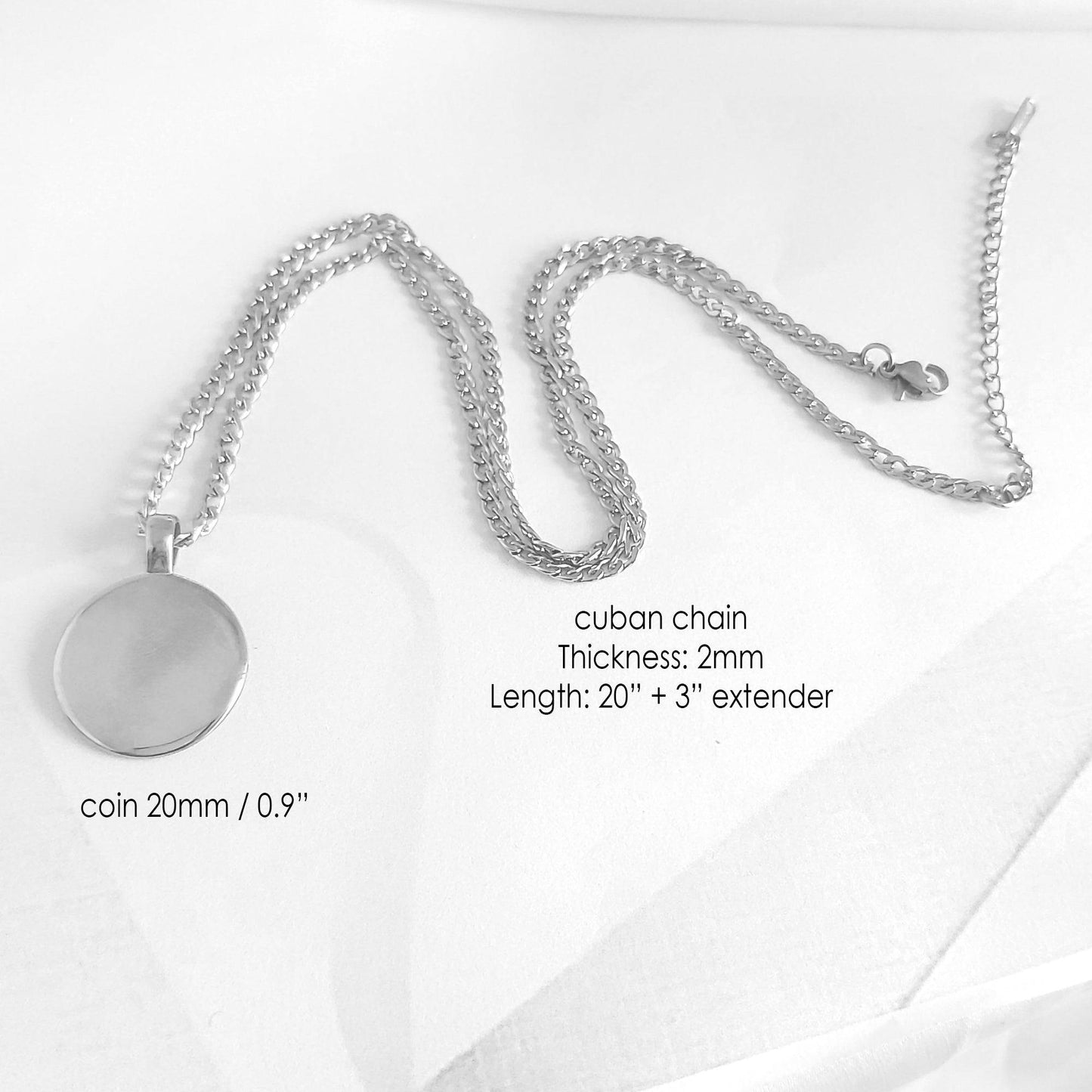 Custom coordinates necklace for men - mobimomentos