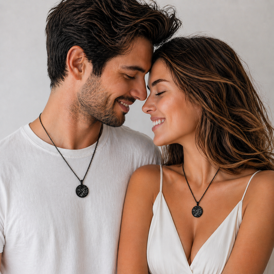 Custom star map locket with photos, anniversary gifts.