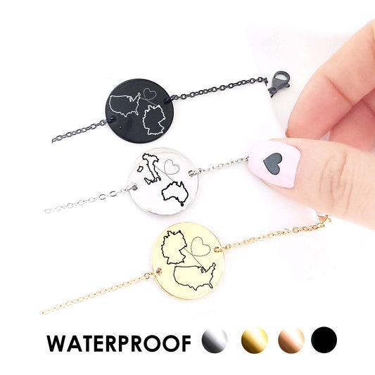 Two map bracelet for woman - mobimomentos