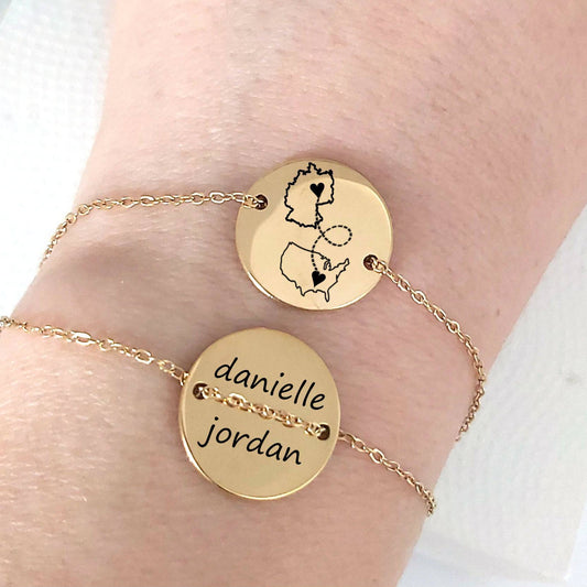 Two map bracelet for woman - mobimomentos