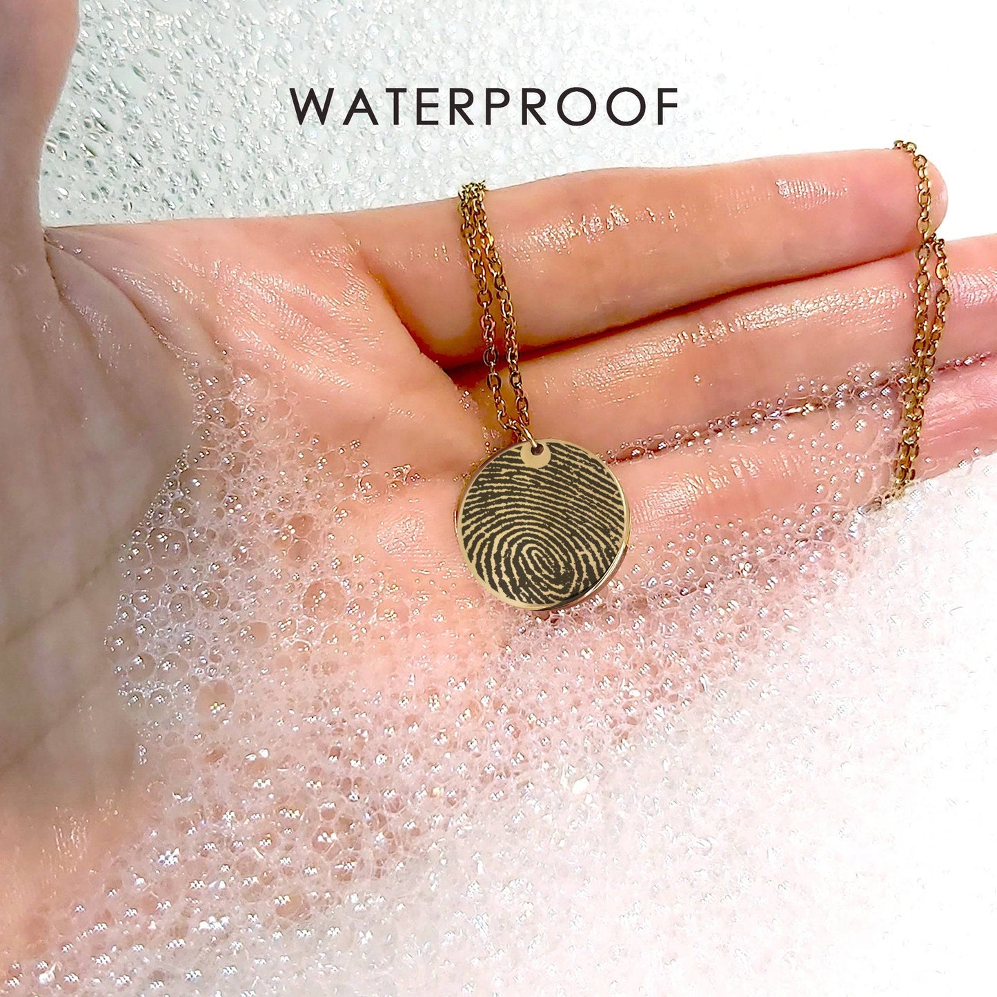Custom thumbprint necklace for her and him - mobimomentos