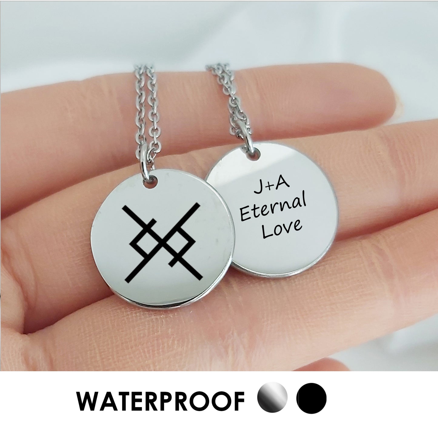 Viking love couples necklace