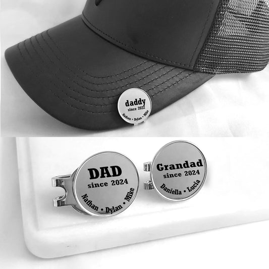 Custom Golf Marker for Dad & Grandad – Personalized Ball Marker with Kids’ Names