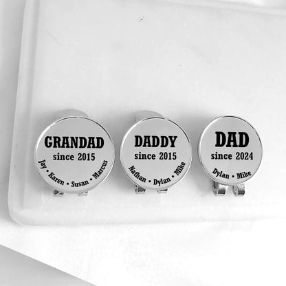 Custom Golf Marker for Dad & Grandad – Personalized Ball Marker with Kids’ Names