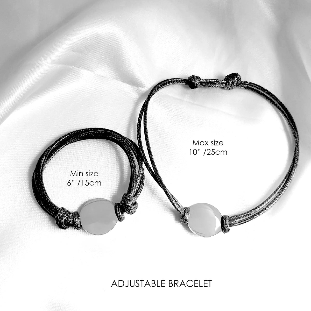 Bracelet avec pièce d'écriture manuscrite réelle
