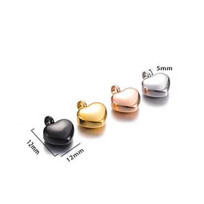 Heart urn charm for ashes compatible with pandora bracelets, engraved with custom fingerprint