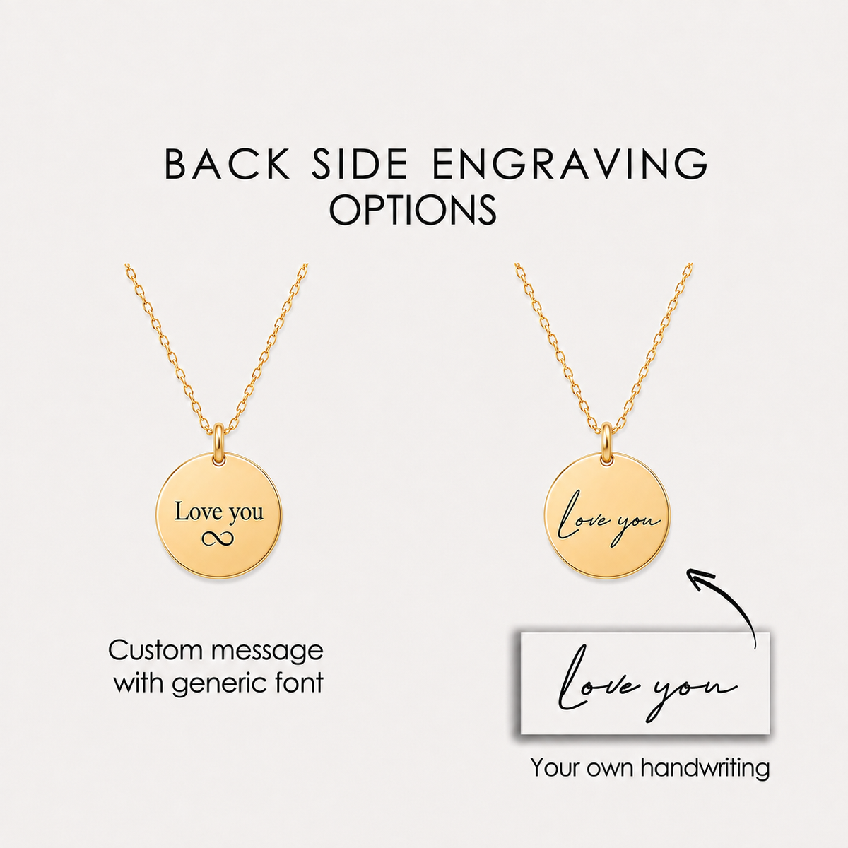 Medallón de aniversario personalizado con nombres e iniciales para parejas.