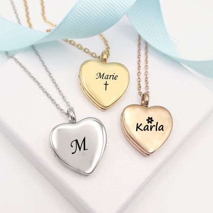Heart locket for girls with photos.