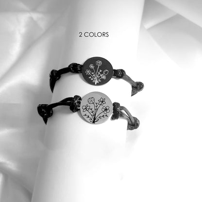 Birth flower bouquet bracelet.