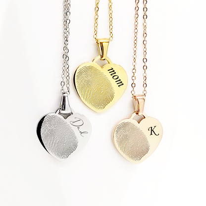 Collier d'empreinte digitale personnalisé pour elle et lui