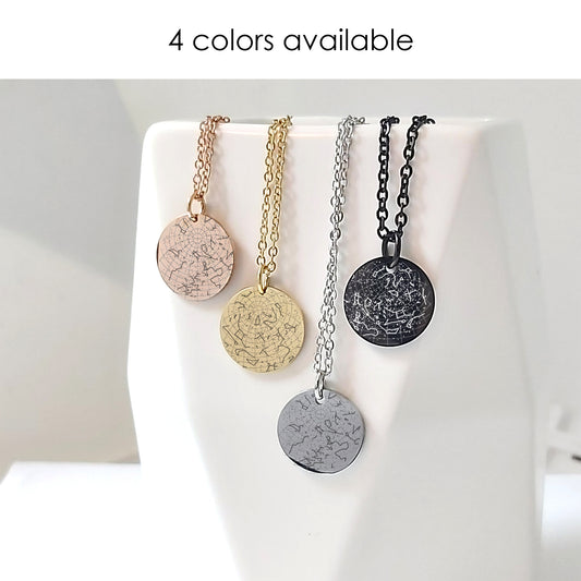 Custom star map necklace for her and him