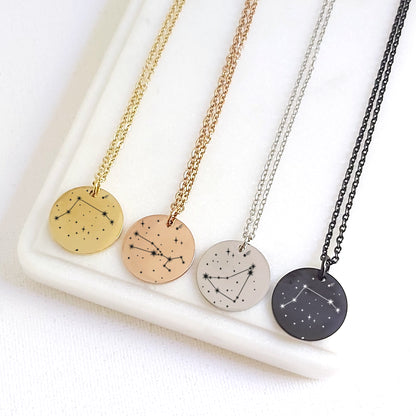 Engraved constellation necklace