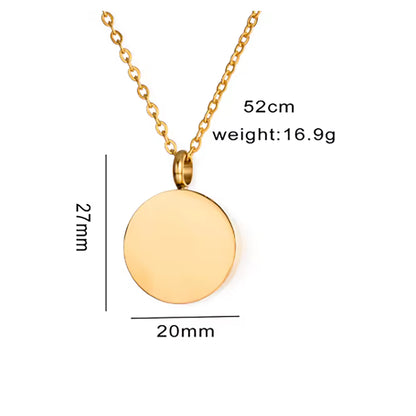 Round urn necklace for ashes, engraved with your love one handwriting