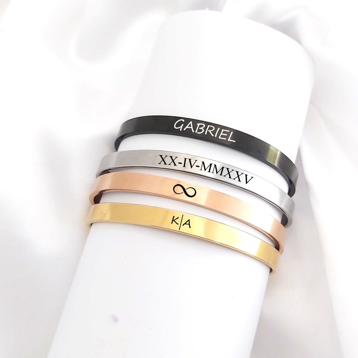 Personalized bangle bracelet for men