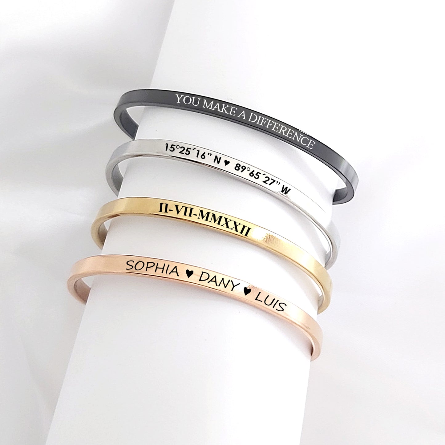 Custom name bracelet for women