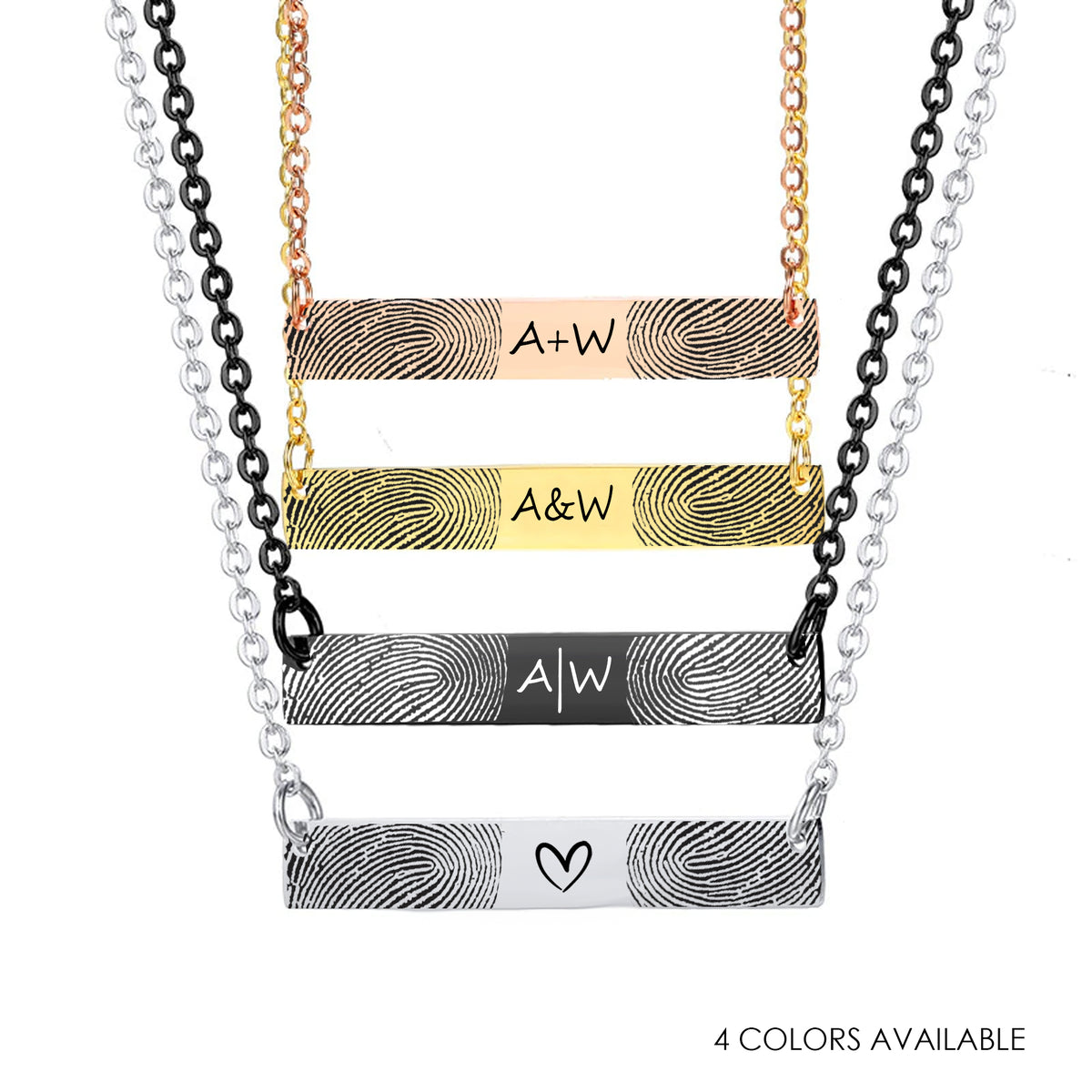 Collier personnalisé avec empreintes digitales