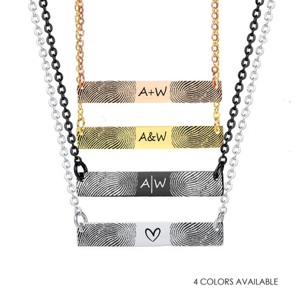 Collier personnalisé avec empreintes digitales