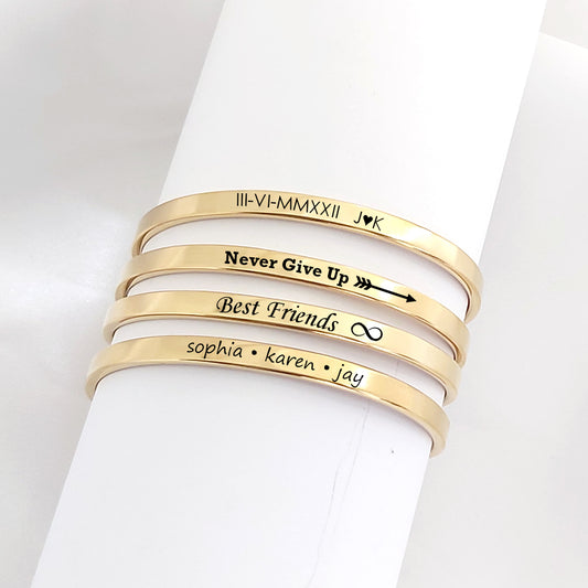 Custom name bracelet for women