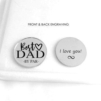 Custom Golf Hat Clip – Personalized Golf Ball Marker Gift for Dad