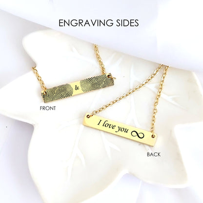 Collier personnalisé avec empreintes digitales