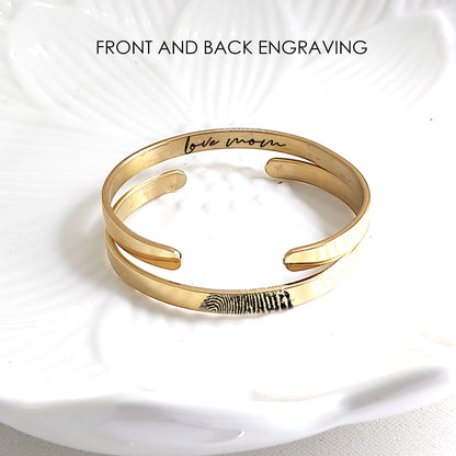 Custom fingerprint bracelet for men and women