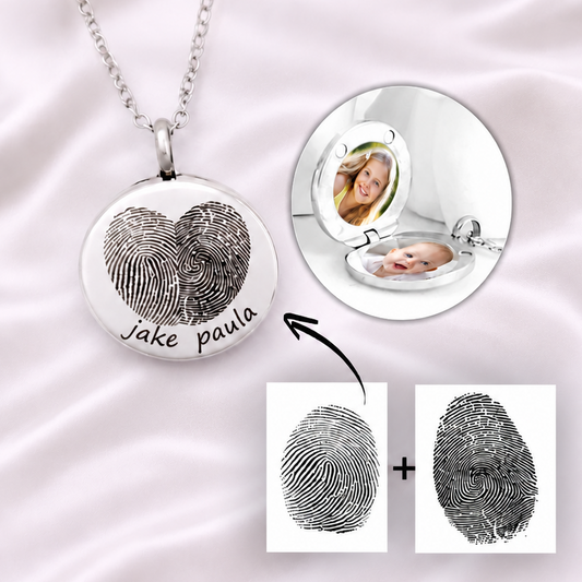 Little prints | Two Fingerprint Round Locket
