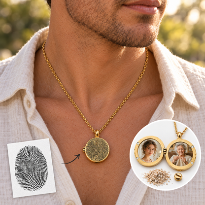 Forever Within - Fingerprint Urn Round Locket