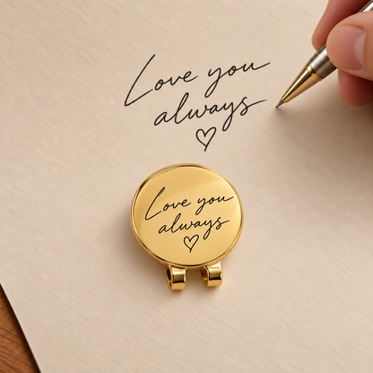 Written with Love - Personalized golf marker.