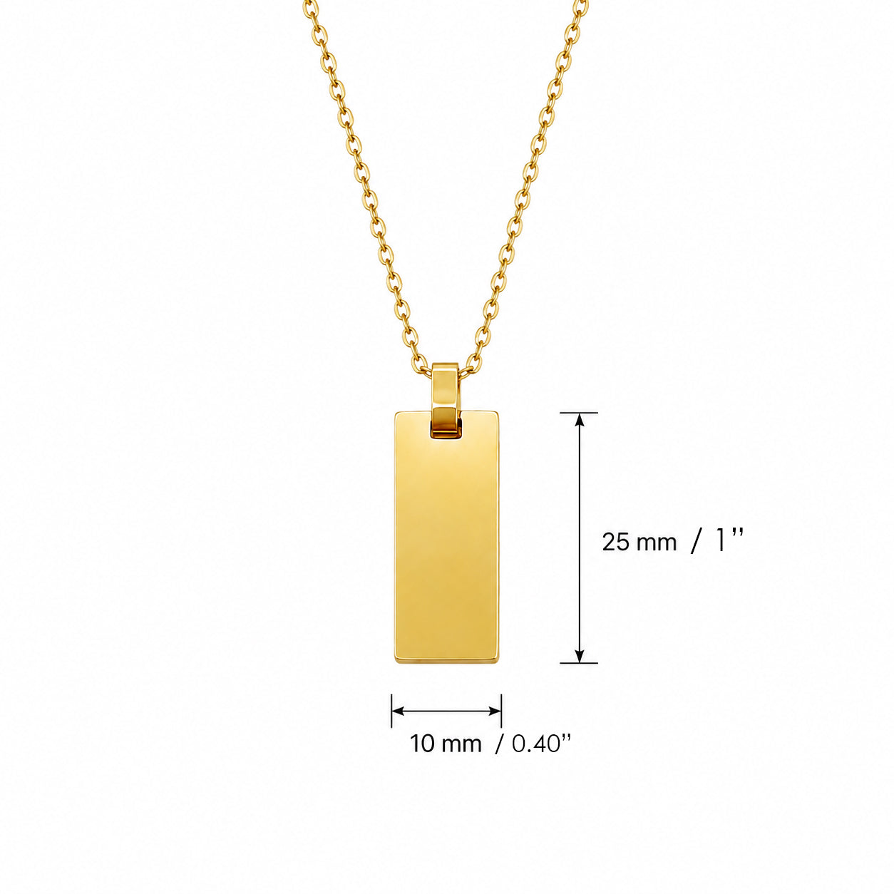 Personalized Rectangle Necklace